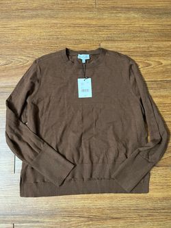 New Dark Brown GIBSON LATIMER Light Woman Blouse Size L