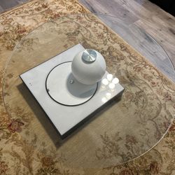 Modern Orbital Glass Coffee Table
