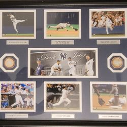 NEW YANKEES #2 DEREK JETER 6 PHOTO 2 COIN PLAQUE 