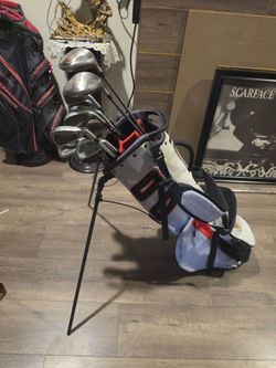 GOLF CLUBS WITH STAND BAG (GREAT SET FOR BEGINNERS)