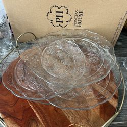 Set De 8 Platos Para Cena  De Cristal Fantasia Princes House 