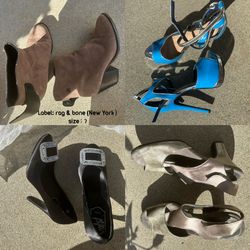 Moving sale. All shoes are either brand new or worn few times. Excellent condition. Very clean, no damage. Smoke-free home.