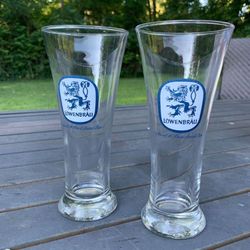 Lowenbrau Set Of 2 Pilsner Beer Glasses
