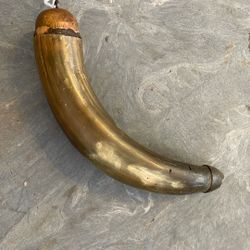 Antique Handmade Powder Horn
