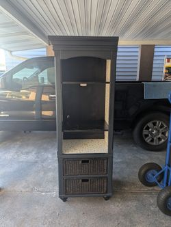 Two Refinished Bookcases And One Desk