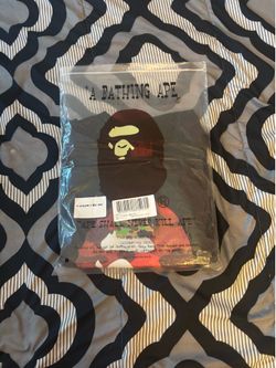Brand New BAPE Red Camo Ape Head Shirt Small