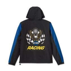 Harley-Davidson Black and Blue Racing Hoodie Men 3XL Reversible 092025