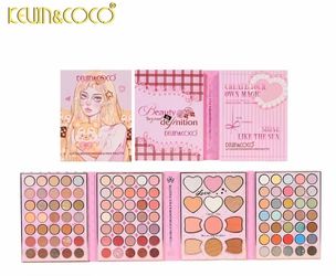 Eyeshadow, blush, contour and highlight book pallet