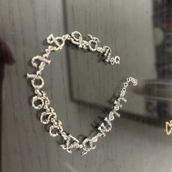 Armenian Alphabet Silver Bracelet 
