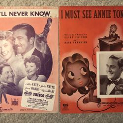 Vintage Sheet Music-I Must See Annie Tonight Guy Lombardo 1938-You’ll Never Know