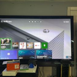 Huge Samsung Tv With Xbox One Controller And Game Has  To Go Today First $250 Takes Them Both Has Built In Sound Bar Huge Led But Heat With Soundbar E