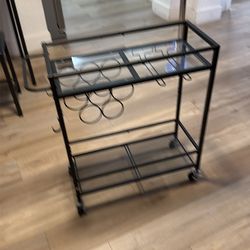 Black bar cart