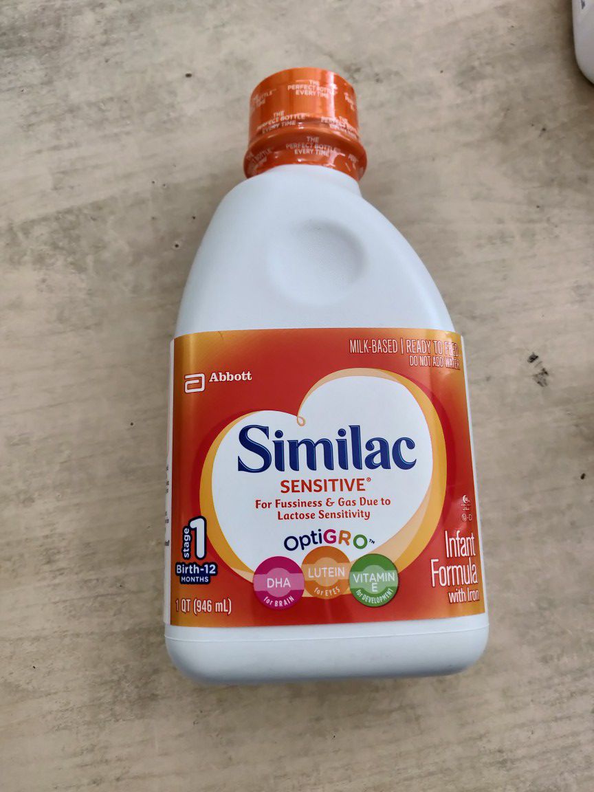 Similac sensitive ready to feed 1 quart bottles