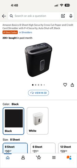 Amazon paper shredder