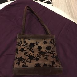 Lace and velvet bag.