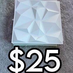 White 3d Diamond Wall Panels 