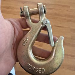 3/8” Forged Clevis Slip Hook w/ Safety Latch – Towing / Winch / Recovery