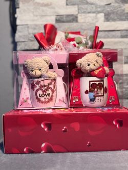 Valentines Day Teddybear Mugs -$12 each