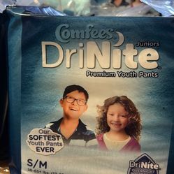 32 packs of Comfees DriNite premium youth pants S/M  38 -65 + Lbs. ( 17-29 + kg)  17 youth pants per pack  Pick up or meet up ⬆️ in Powder Springs Ga 