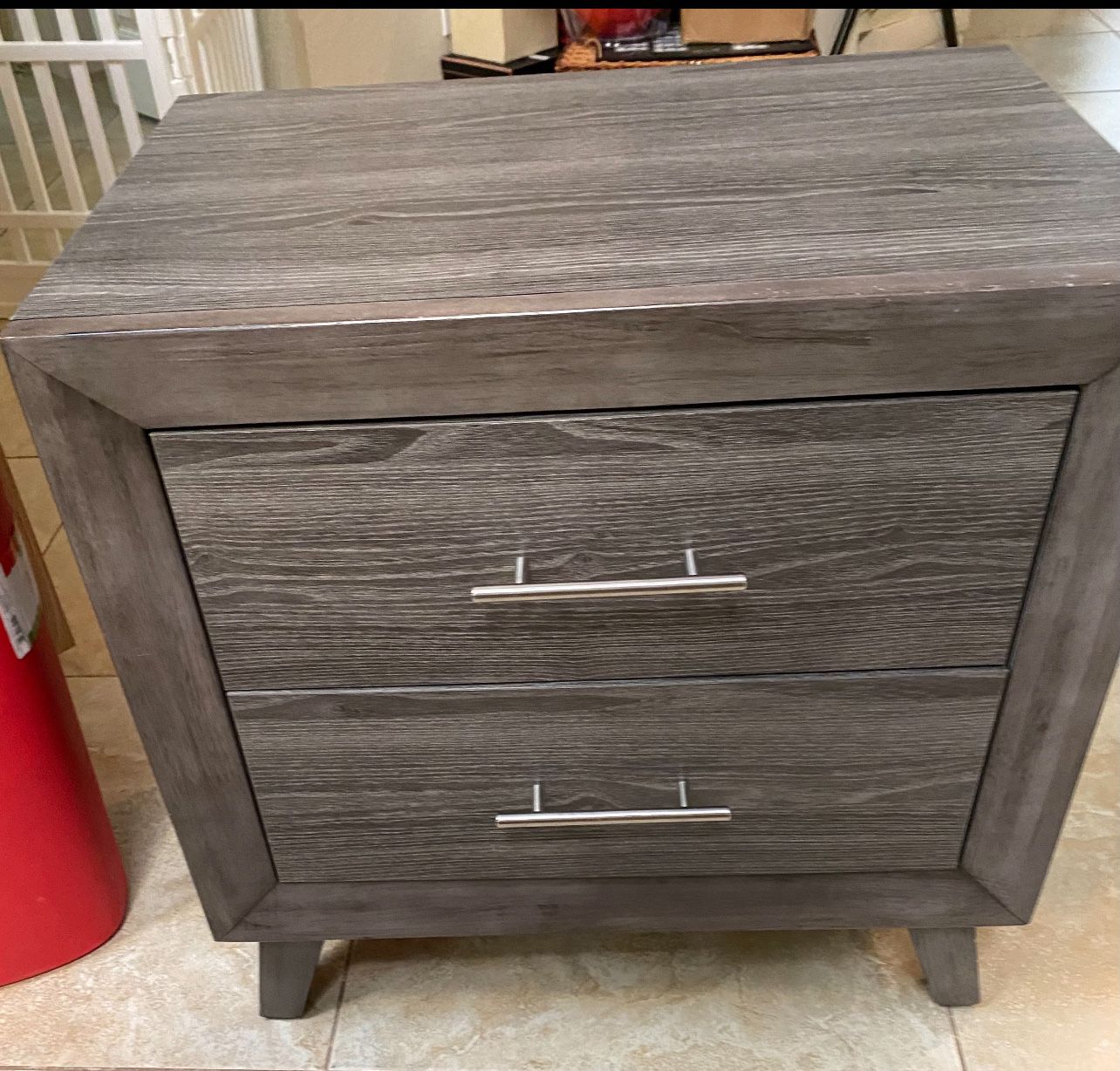 Dresser and Nightstand From Eldorado Furniture . Modern Grey Wood Grain