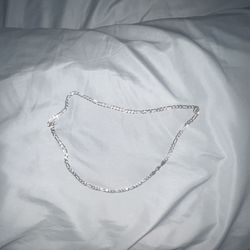 Solid 925. Sterling Silver Figaro Chain