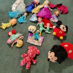 DISNEY PRINCESE, MICKE, MINNIE ETC. $5 EACH OR $4O FOR ALL SEE DESCRIPTION 
