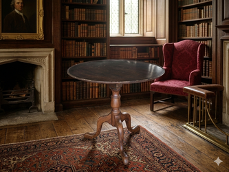 Antique Chippendale style birdcage tilt and spin table