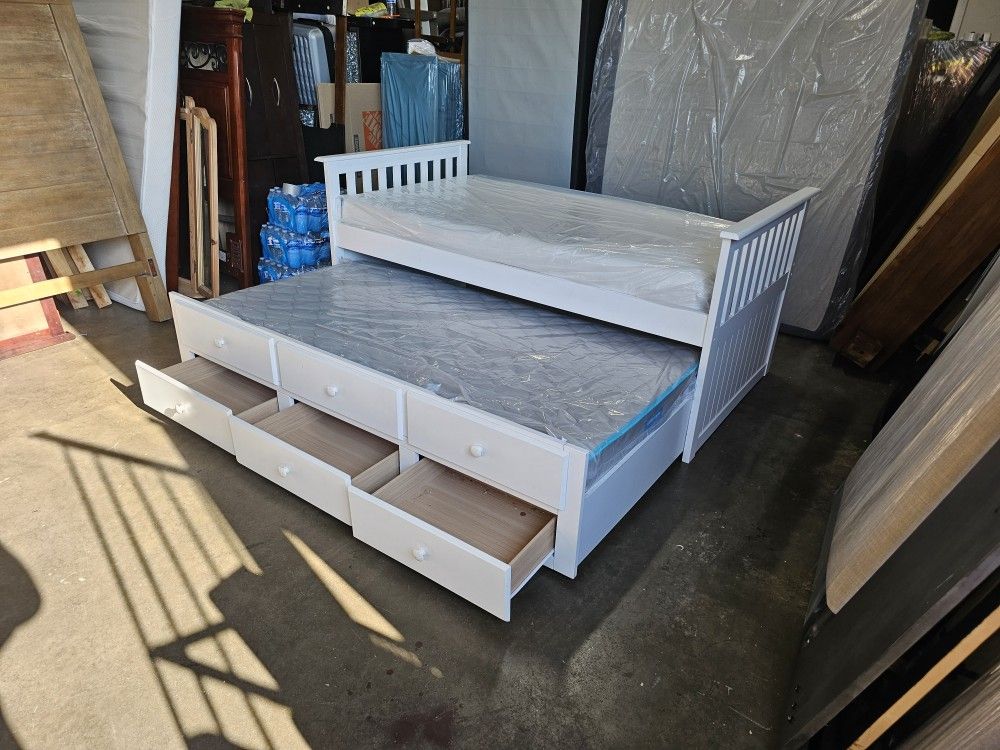 Twin Trundle Bed And Mattress