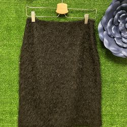 Anne Klein Black Fuzzy Skirt Size 6