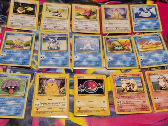 Vintage Pokemon Lot of 40 Cards from Base Set, Fossil, Jungle, and Team Rocket