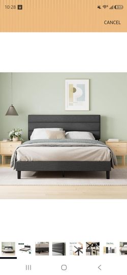 Zinus Piper Upholstered Platform Bed with Paneled Headboard, Queen
Wooden Slat Support, No Box Spring Needed, Easy Assembly, Eco Friendly Packaging, D