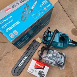 Makita XGT 18 in. 40V max Brushless Electric Battery Chainsaw Kit (5.0Ah