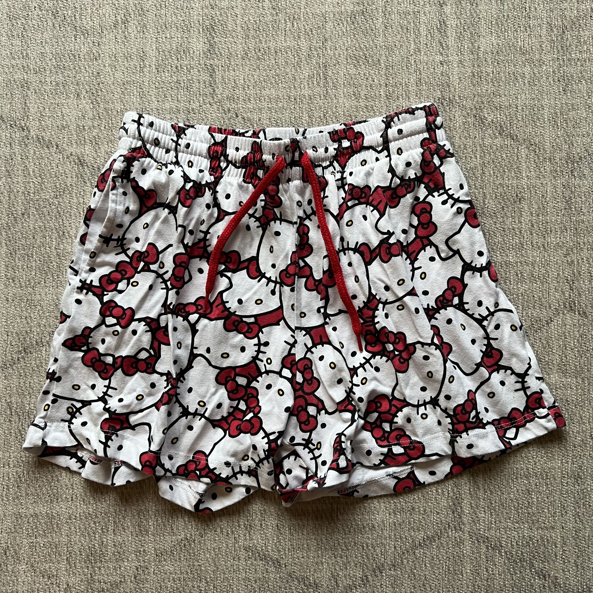 Sanrio Hello Kitty Women’s Red/White Shorts SMALL