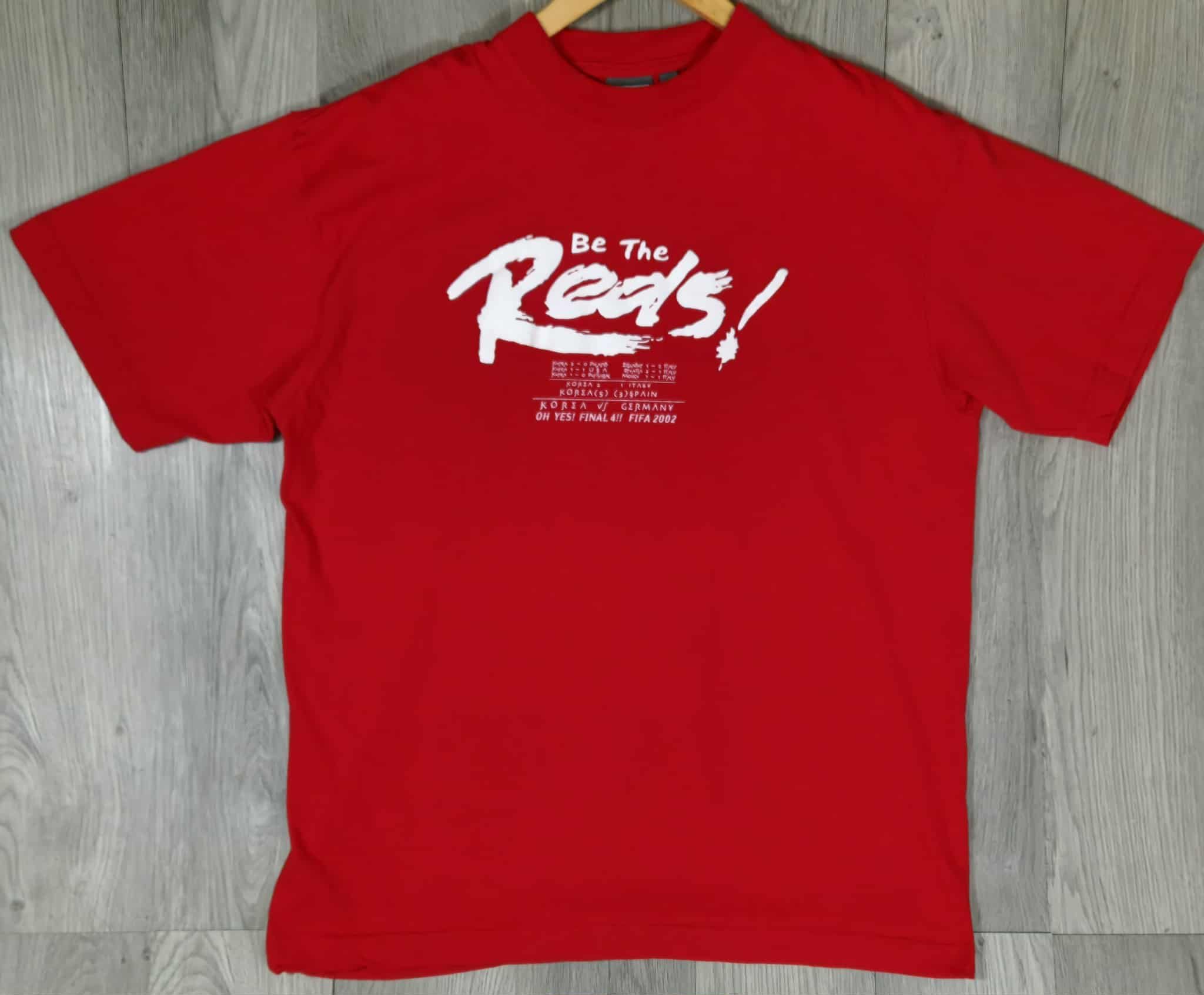 2002 FIFA World Cup Korea “Be The Reds!” Supporter Shirt DR Dream (LARGE) USA #6