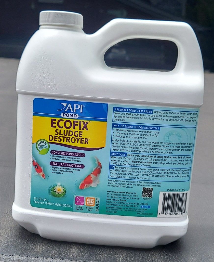 API Pond EcoFix Sludge Destroyer, 1/2 Gallon, 64oz