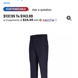 Uniform police/firefighter navy blue pants.