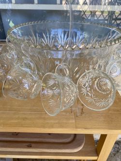 Punch bowl with cups
