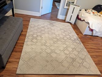 Blue/Gray rug: 63" by 89"