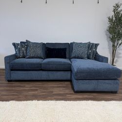 Beautiful Brand New Reversible Chaise in Blue - Delivery Available