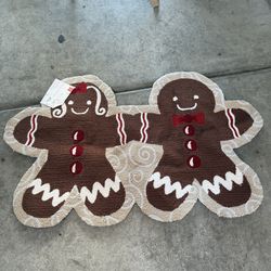 Ginger bread girl and boy floor mat