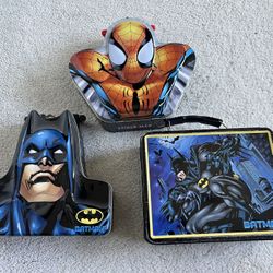 Spiderman And Batman Lunchboxes