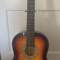Huntington EST 1975 Black Orange Red Guitar 