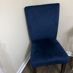 Blue Dining Chairs (set of 2) Velvet