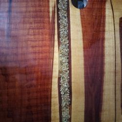 Wood Epoxy Rocks Custom Bathroom Countertop 