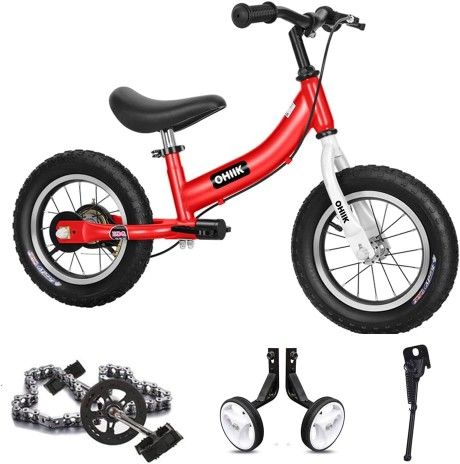 Balance Bike 2 in 1 For Kids 2 - 7 Yrs Old Balance To Pedals