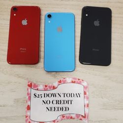 Apple IPhone Xr Unlocked For All Carriers - $1 Down Today, No Credit Needed