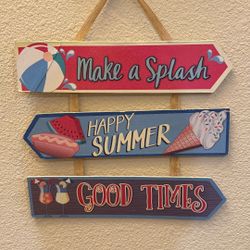 Wall Deco Summer Good Times Sign