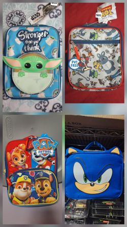Toy Story,  Baby Yoda, Sonic or Paw Patrol Lunch Bags Each $20