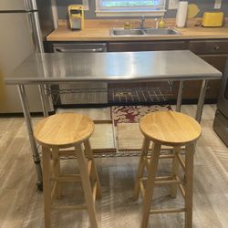 Metal Kitchen Island Cart