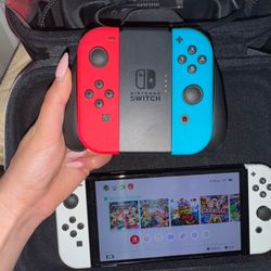 🎮 Nintendo Switch OLED Bundle – Like New – Extra Controllers & Games! 🎮